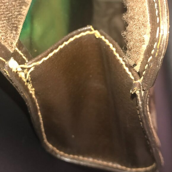 Gucci Web Vintage Brown Monogram PVC Canvas Leather Clutch / Cosmetic - Picture 13 of 16